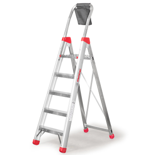 Drabina LADY – 10 stopni, wysokość robocza 4,19 m, stopnie o głębokości 8 cm